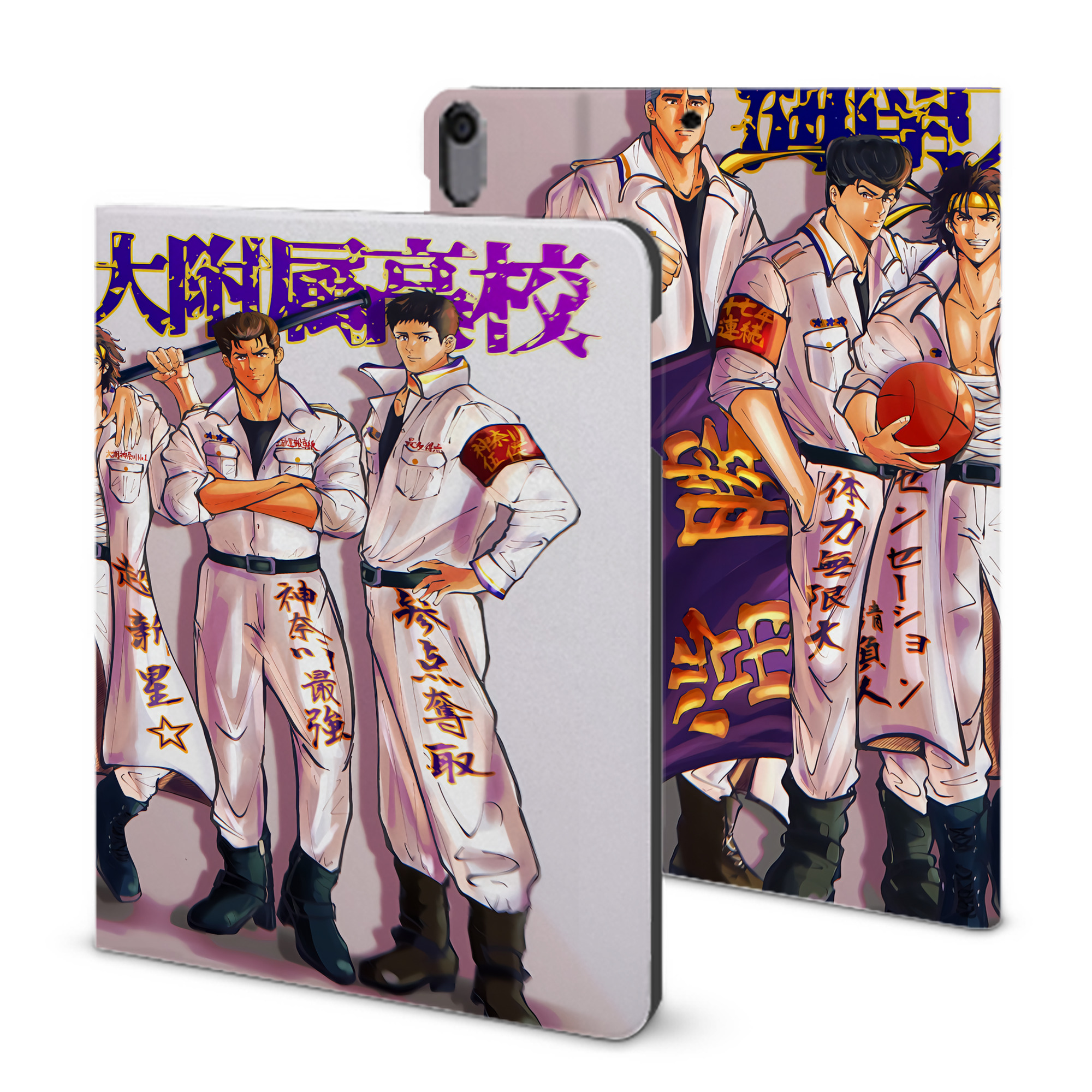 （画像用） SLAM DUNK／スラムダンク IPad ケース ブック型 PUレザー TPU 耐衝撃 軽量 薄型 ペン収納なし 全面保護 IPad 各モデル対応